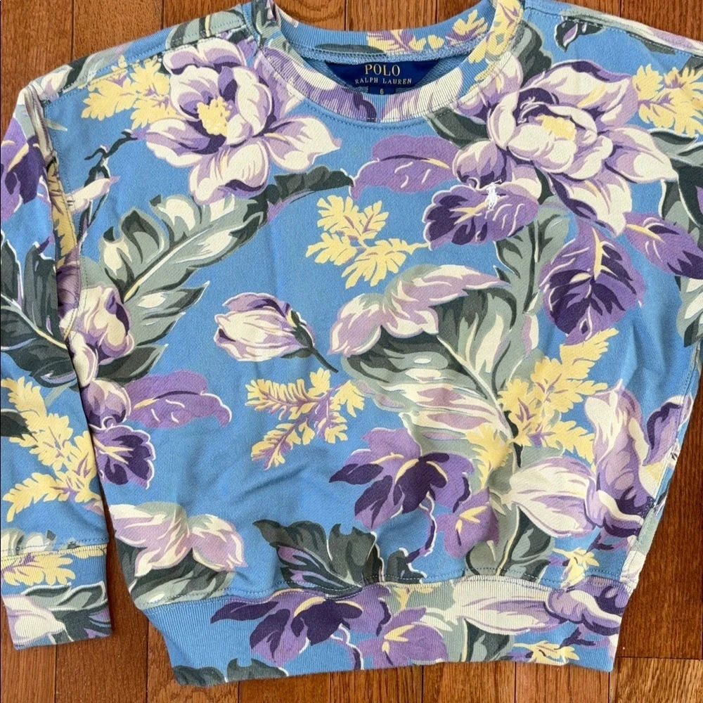 Polo Ralph Lauren Floral Floral Girls Sweatshirt Size 6